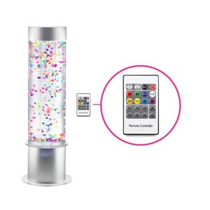 Colonne à bulles et boules flottantes