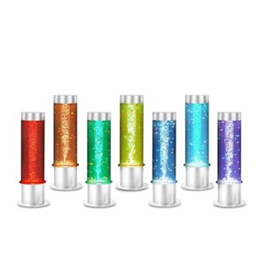 Colonne à bulles et boules flottantes