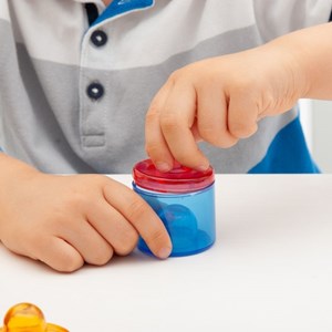 18 pots colorés translucides