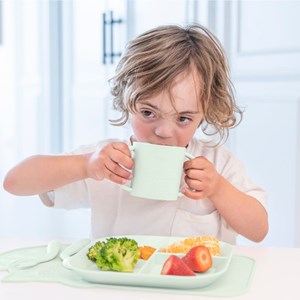 Coffret repas vaisselle menthe