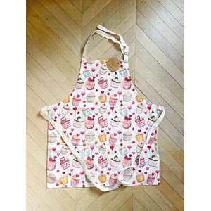 Tablier 100% coton bio -amour & cupcakes