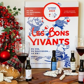 Calendrier de l'avent vins saucissons