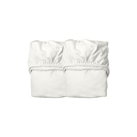 Lot de 2 draps housses berceau blanc