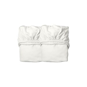 Lot de 2 draps housses berceau blanc
