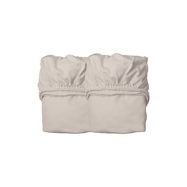 Lot de 2 draps housse junior cappuccino