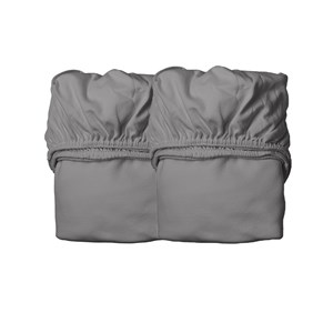 Lot de 2 draps housse bébé gris