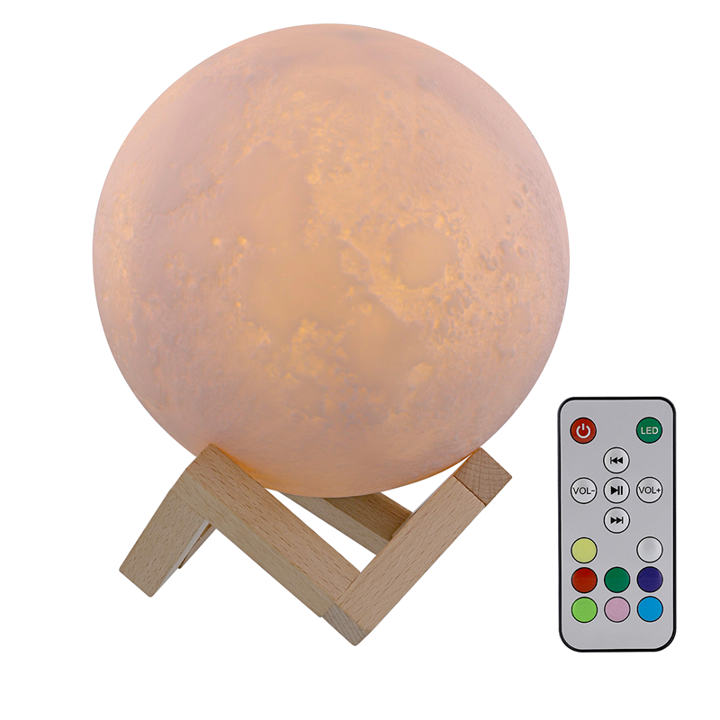 Lampe veilleuse et enceinte déco lune