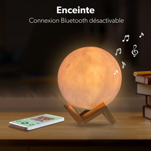 Lampe veilleuse et enceinte déco lune