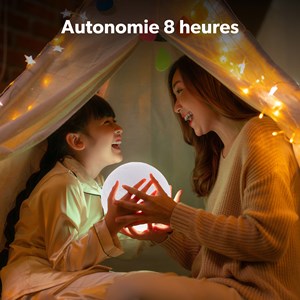 Lampe veilleuse et enceinte déco lune
