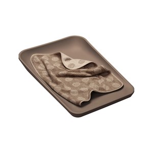 Serviette matty en coton dots mocca