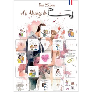 Calendrier de l'avant mariage 25 jours