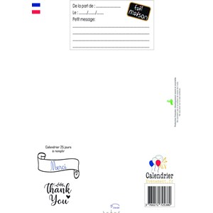 Calendrier de l'avent maître 25 messages