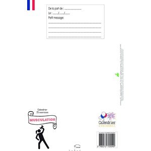 Calendrier musculation femme 25 jours