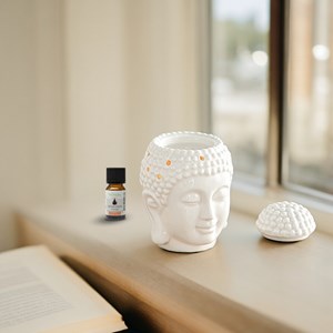 Brûle parfum série céramy - dhyana blanc