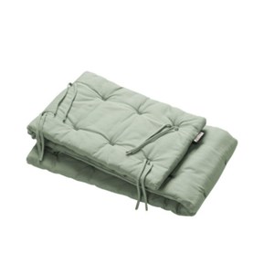 Tour de lit linea-luna en coton sauge
