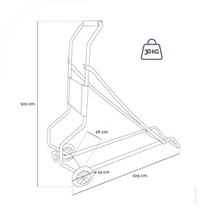 Chariot pliable pour table de massage