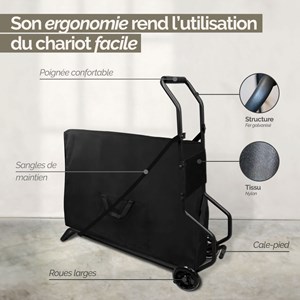 Chariot pliable pour table de massage