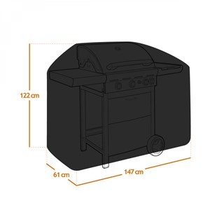 Bâche barbecue - 147 x 61 x 122 cm