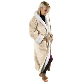 Robe de chambre polaire beige - S/M
