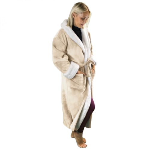 Vivezen - Robe de chambre polaire beige - S/M