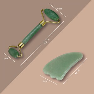 Rouleau de jade et pierre gua sha