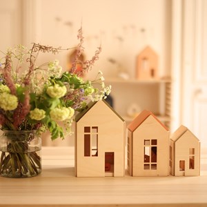 Maison de poupée aimantée grise m