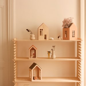 Maison de poupées aimantée rose l