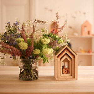 Maison de poupées aimantée nature l