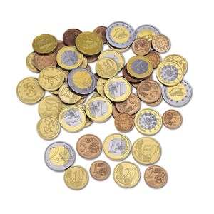 100 pièces de monnaie en euros
