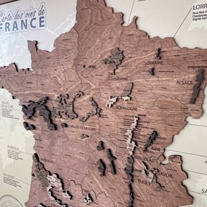 Carte des vins de france panneau blanc