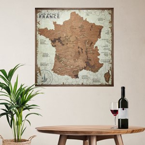 Carte des vins de france panneau blanc