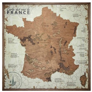 Carte des vins de france panneau blanc