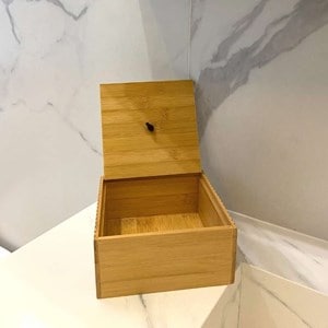 Boîte de rangement bambou pour coton