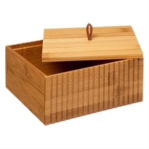 Boîte de rangement bambou pour coton