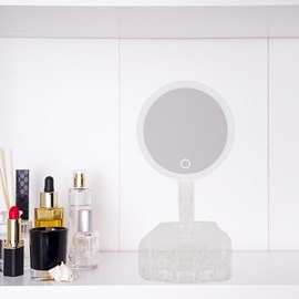 Miroir led pivotant et rangement bijoux