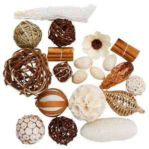 Pot pourri déco naturelle marron lot 12