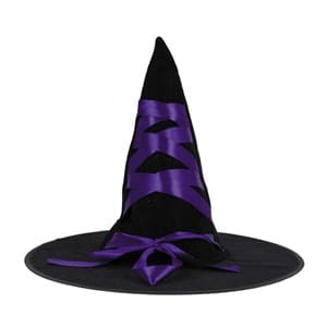 Chapeau de sorcière noir et violet