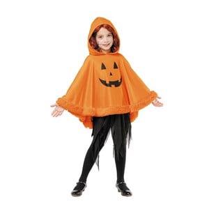 Costume poncho citrouille