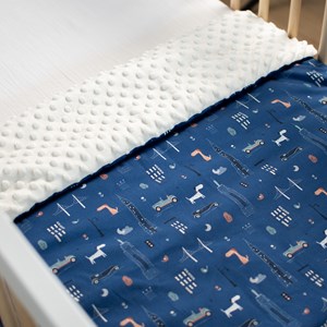 Couverture minky réversible new york