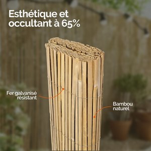 Canisse en bambou refendu - 1.50 x 5 m