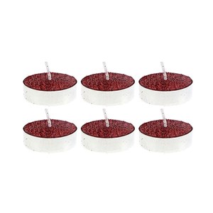 Bougie chauffe-plat argent (lot de 6)