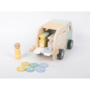 Véhicule éveil camion poubelle en bois