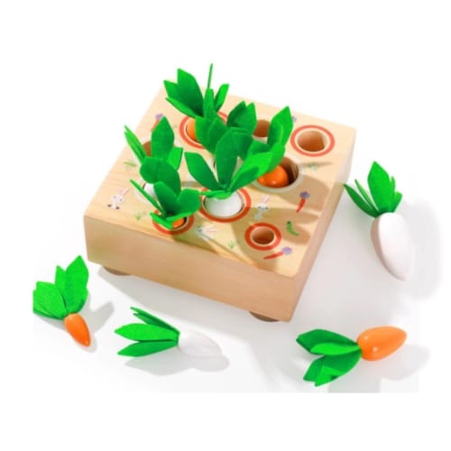 EliNeli - Jeu à encastrer en bois carottes