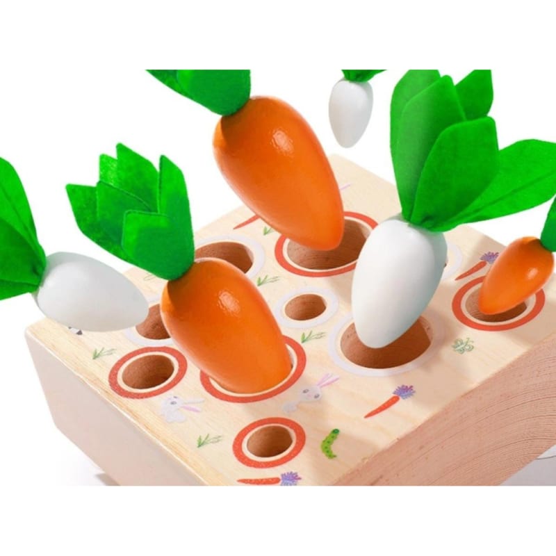 Jeu à encastrer en bois carottes (EliNeli) - Image 1