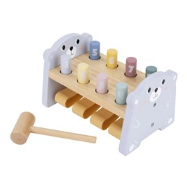 Jeu marteau ours en bois avec chiffres
