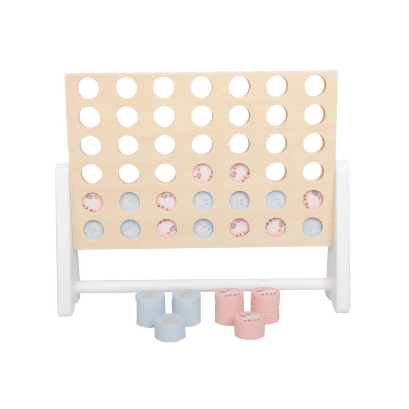 Tic tac toe jeu en bois pastel