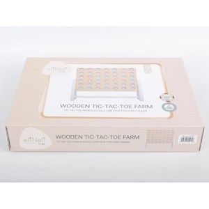 Tic tac toe jeu en bois pastel