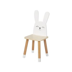 Chaise enfant - lapin blanc beige