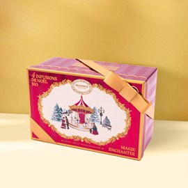 Coffret métal 4 infusions de noël bio* – magie enchantée