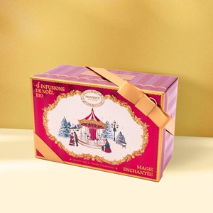 Coffret métal 4 infusions de noël bio* – magie enchantée